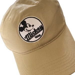 Disney Mickey Mouse 1928 Baseball Cap Hat Patch Khaki Beige Concept One Fitted